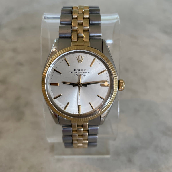 SOLD Rolex 5501 Air King Vintage 14k Gold & Steel 34mm Oyster Perpetual with Box