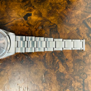 Rare Rolex 1007 Lavender Gray Dial Engine Turned Bezel Rivet Oyster Bracelet 7205